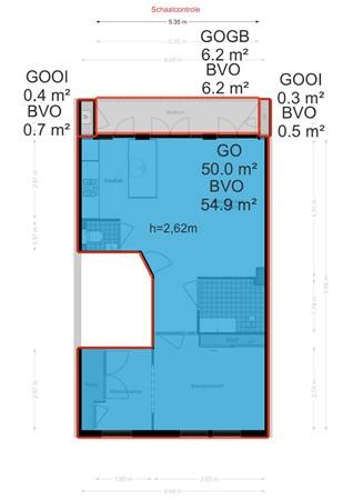 Floor plan - Postjeskade 43-1, 1058 DG Amsterdam 